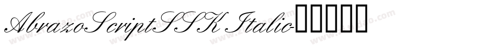 AbrazoScriptSSK Italic字体转换
